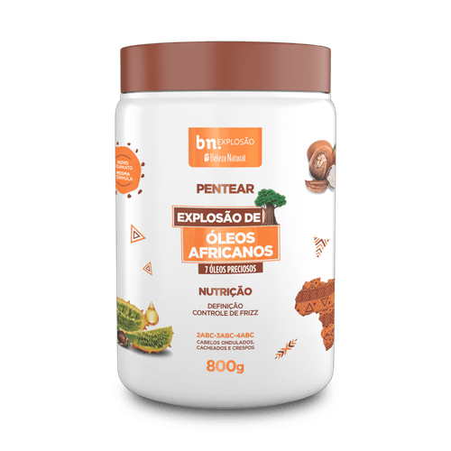 Creme de Pentear Explosão de Óleos Africanos 800g | bn.Cachos